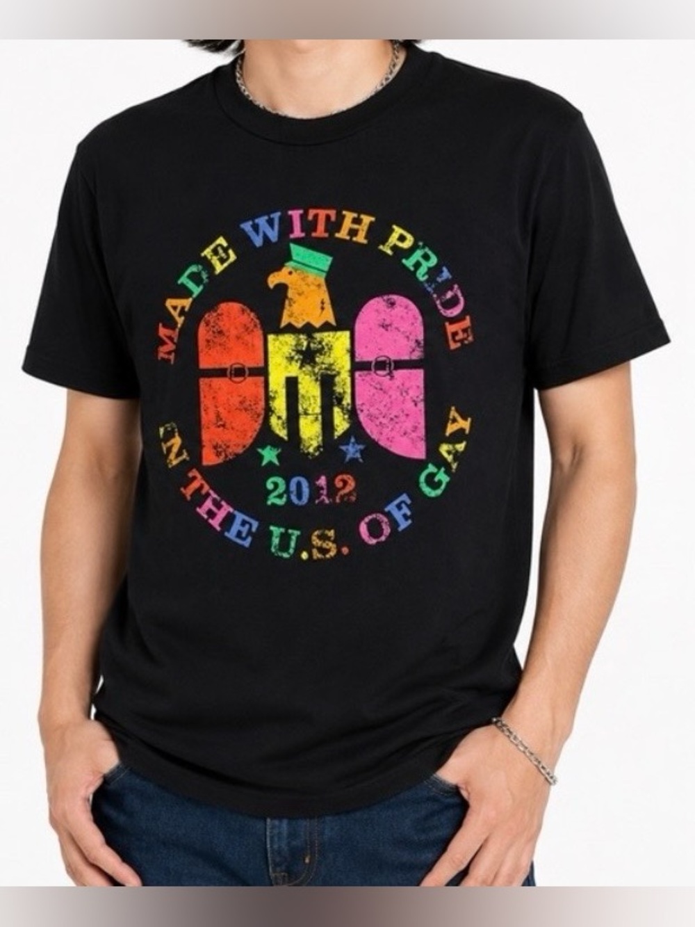 Marc by Marc Jacobs 2012 Pride Tour Graphic Tee Rainbow Small Rare